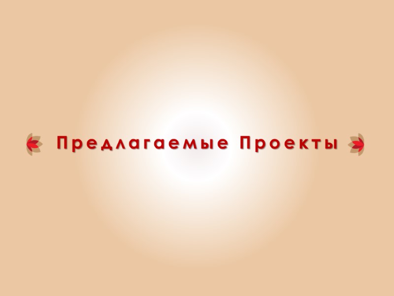 Предлагаемые Проекты